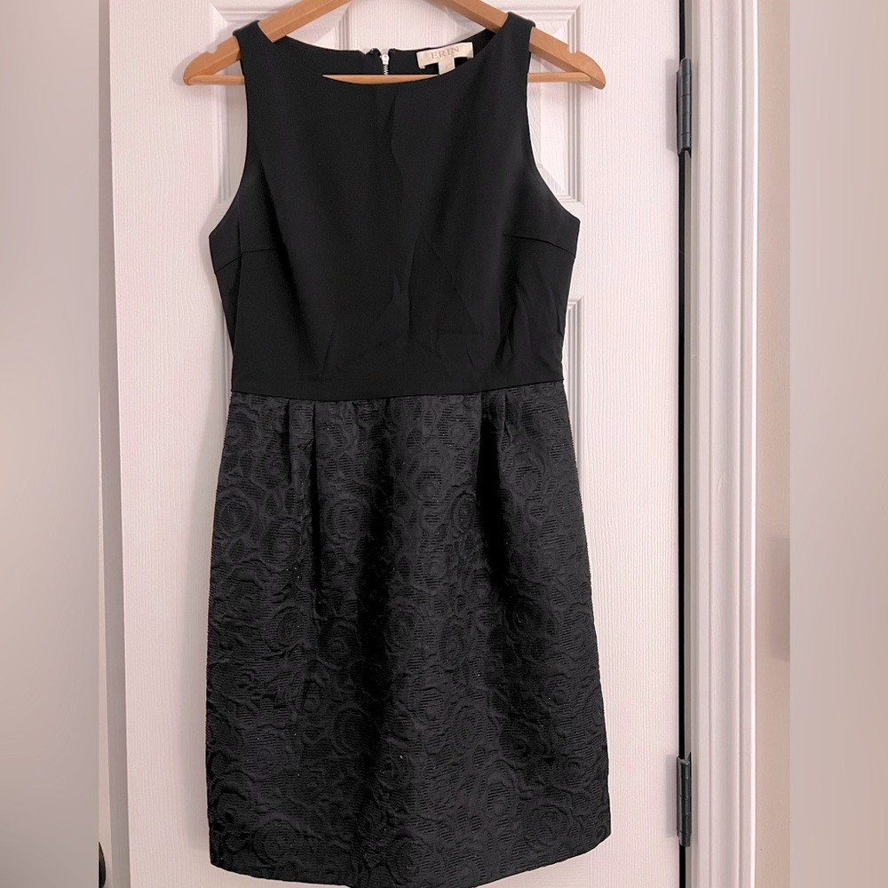 Erin Featherston Black dress with brocade skirt size small